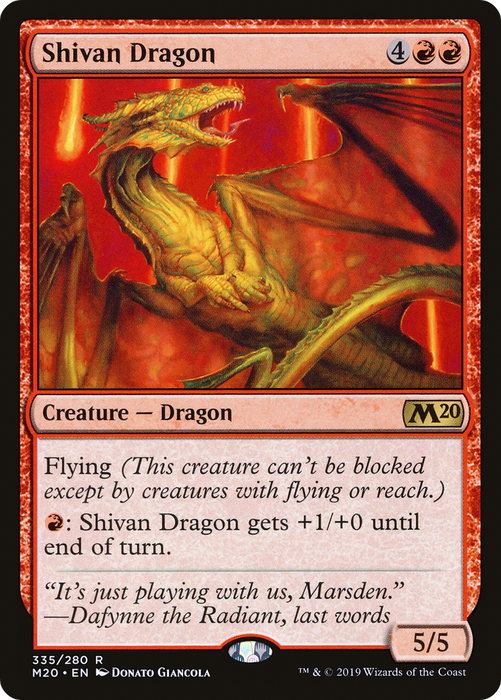 Shivan Dragon (M20-335) - rare