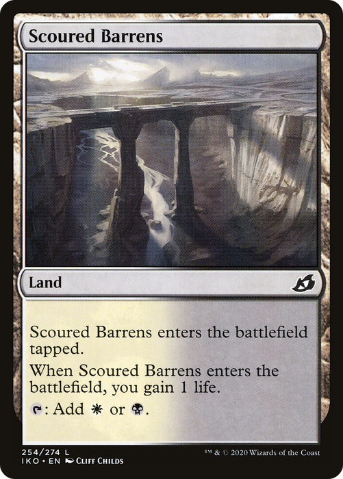 Scoured Barrens (IKO-254) - common - Foil