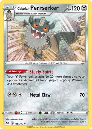 Galarian Perrserker 128/202 (SWSH Base Set) (128/202) - DE  - Rare