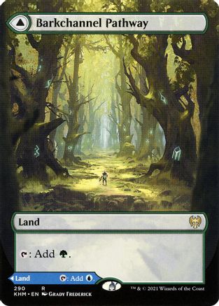 Barkchannel Pathway // Tidechannel Pathway (KHM-290) - rare: (Showcase) (Borderless) - Foil