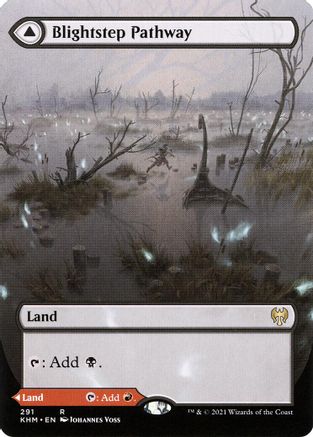 Blightstep Pathway // Searstep Pathway (KHM-291) - rare: (Showcase) (Borderless) - Foil