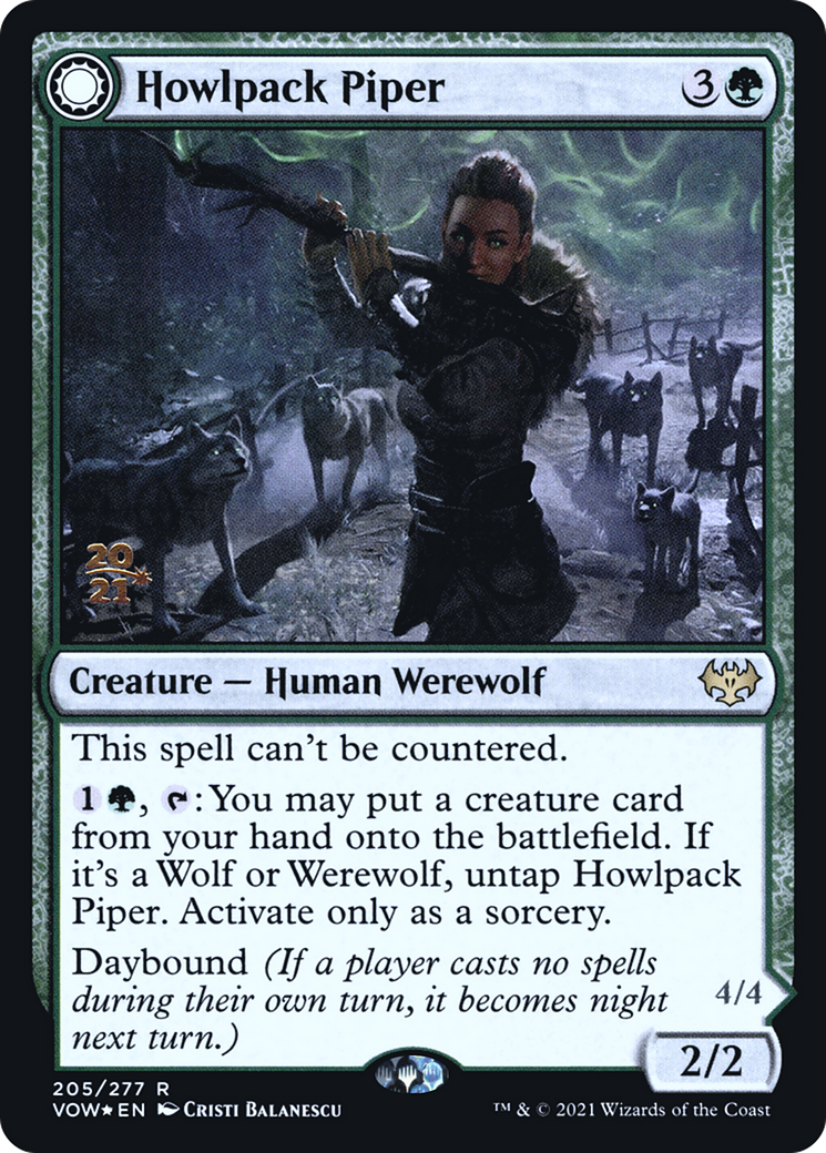 Howlpack Piper // Wildsong Howler (PRE-205S) - rare: (Double Faced Transform) - Foil