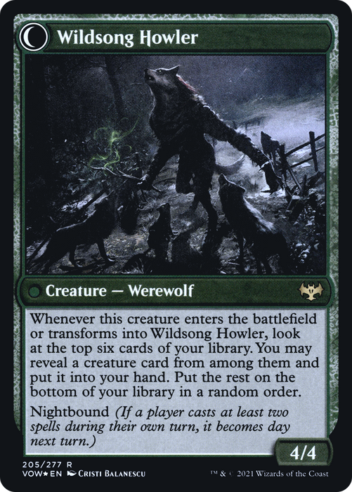 Howlpack Piper // Wildsong Howler (PRE-205S) - rare: (Double Faced Transform) - Foil