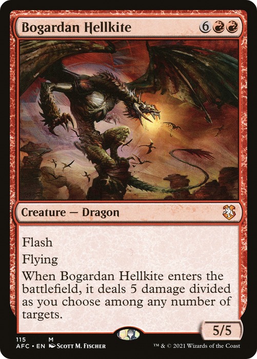 Bogardan Hellkite (AFC-115) - mythic
