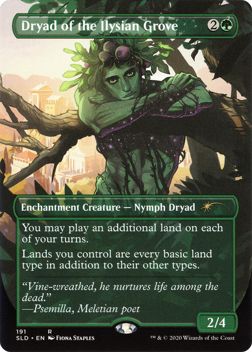 Dryad of the Ilysian Grove (SLD-191) - rare (Borderless) - Foil