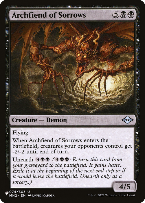 Archfiend of Sorrows (LIST-MH2-74) - uncommon