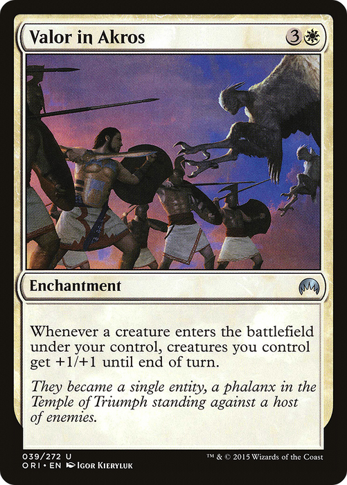 Valor in Akros (ORI-039) - uncommon - Foil