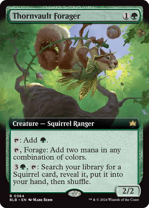 Thornvault Forager (BLB-364) - rare: (Extended Art) - Foil