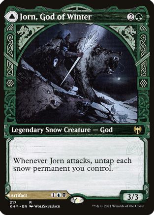 Jorn, God of Winter // Kaldring, the Rimestaff (KHM-317) - rare: (Showcase)