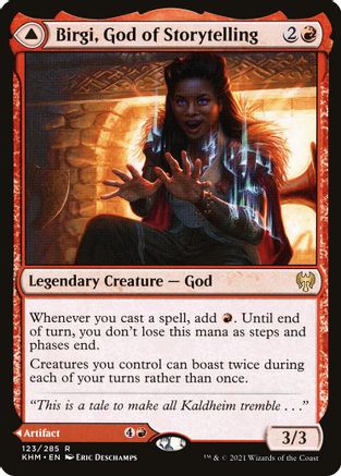 Birgi, God of Storytelling // Harnfel, Horn of Bounty (KHM-123) - rare - Foil