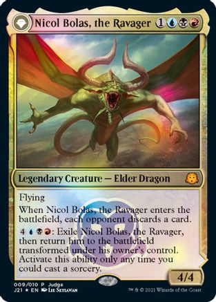 Nicol Bolas, the Ravager // Nicol Bolas, the Arisen (JDG-009) - mythic: (originpwdfc) - Foil