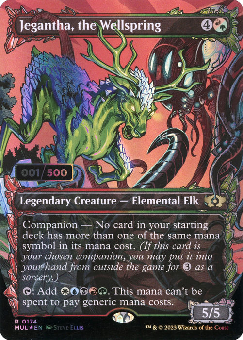 Jegantha, the Wellspring (MUL-174Z) - rare: (Showcase) (Borderless) - Foil