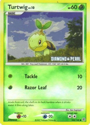 Turtwig (103/130) - BKP  - Promo - Reverse Holofoil