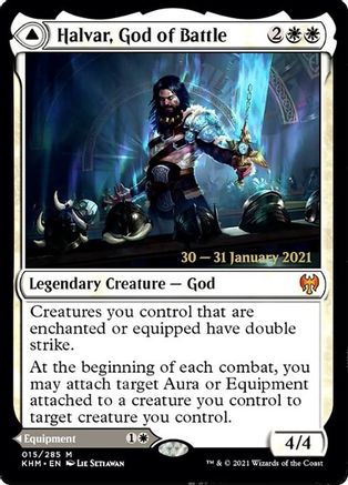 Halvar, God of Battle // Sword of the Realms (PRE-15S) - mythic - Foil