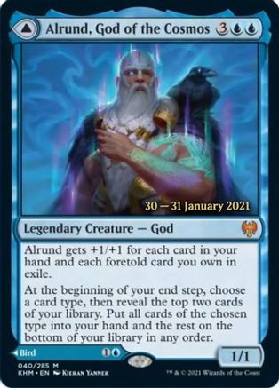 Alrund, God of the Cosmos // Hakka, Whispering Raven (PRE-40S) - mythic - Foil