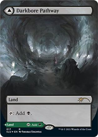 Darkbore Pathway // Slitherbore Pathway (SLU-017) - rare: (Showcase) (Borderless) - Foil
