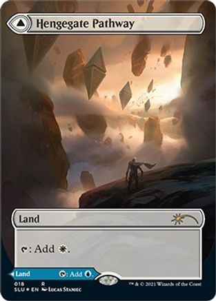 Hengegate Pathway // Mistgate Pathway (SLU-018) - rare: (Showcase) (Borderless) - Foil