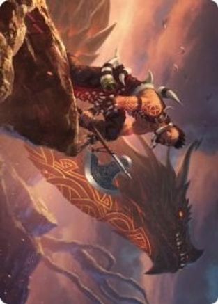 Dragonkin Berserker // Dragonkin Berserker (AKHM-032) - common (Borderless) - Foil