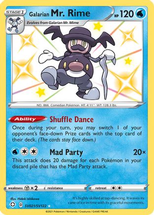 Galarian Mr. Rime (SV021/SV122) - SFSV  - Shiny Holo Rare - Holofoil