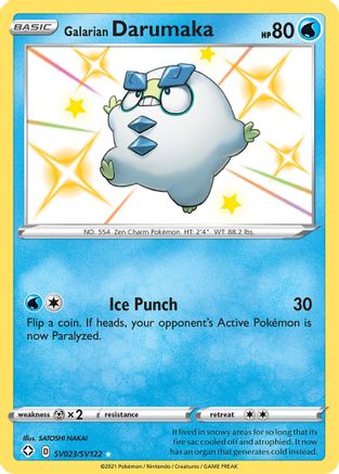 Galarian Darumaka (SV023/SV122) - SFSV  - Shiny Holo Rare - Holofoil