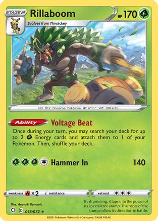 Rillaboom (013/072) - SF  - Holo Rare - Reverse Holofoil