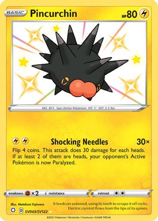 Pincurchin (SV043/SV122) - SFSV  - Shiny Holo Rare - Holofoil