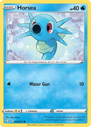 Horsea (020/072) - SF  - Common - Reverse Holofoil