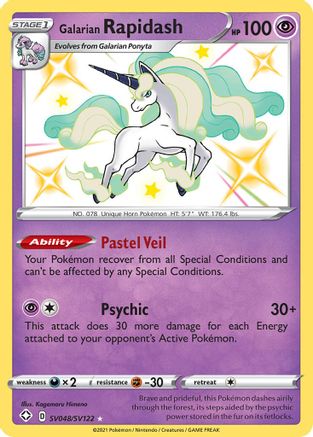 Galarian Rapidash (SV048/SV122) - SFSV  - Shiny Holo Rare - Holofoil