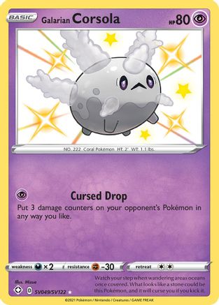 Galarian Corsola (SV049/SV122) - SFSV  - Shiny Holo Rare - Holofoil