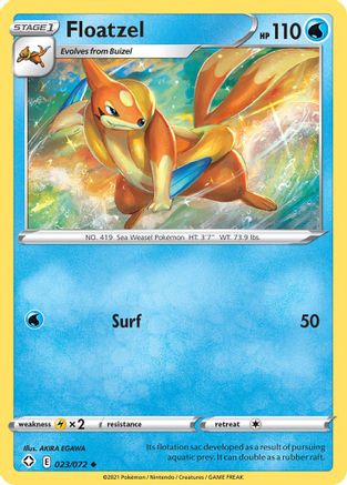 Floatzel (023/072) - SF  - Uncommon - Reverse Holofoil