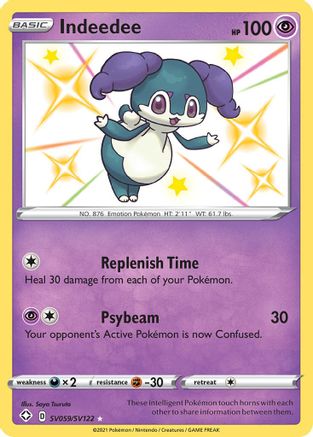 Indeedee (SV059/SV122) - SFSV  - Shiny Holo Rare - Holofoil