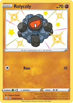 Rolycoly (SV067/SV122) - SFSV  - Shiny Holo Rare - Holofoil