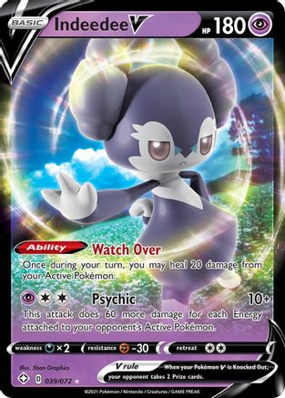 Indeedee V (039/072) - SF  - Ultra Rare - Holofoil