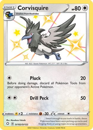 Corvisquire (SV102/SV122) - SFSV  - Shiny Holo Rare - Holofoil