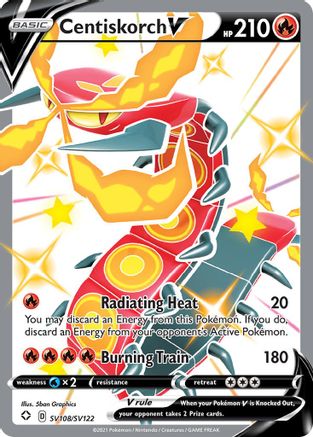 Centiskorch V (SV108/SV122) - SFSV  - Shiny Holo Rare - Holofoil