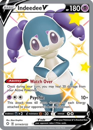 Indeedee V (SV114/SV122) - SFSV  - Shiny Holo Rare - Holofoil