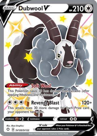 Dubwool V (SV120/SV122) - SFSV  - Shiny Holo Rare - Holofoil