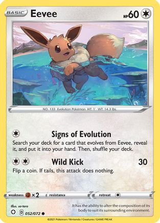 Eevee (052/072) - SF  - Common - Reverse Holofoil