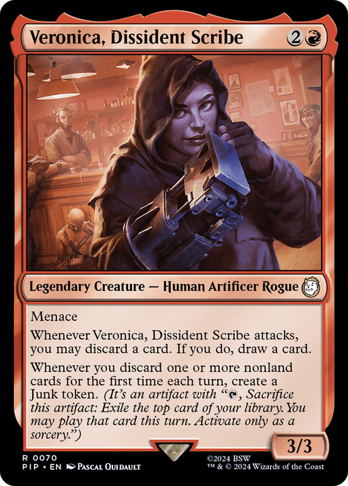 Veronica, Dissident Scribe (PIP-070) - rare - Foil