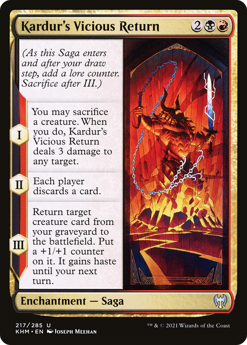 Kardur's Vicious Return (KHM-217) - uncommon - Foil