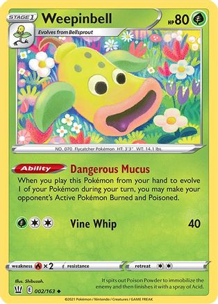 Weepinbell (002/163) - SBS  - Uncommon - Reverse Holofoil