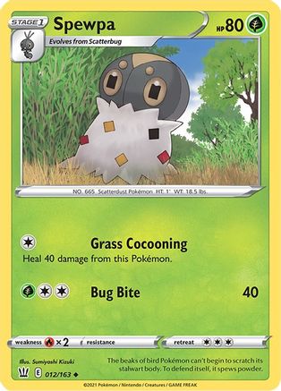 Spewpa (012/163) - SBS  - Uncommon - Reverse Holofoil