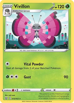 Vivillon (013/163) - SBS  - Rare - Reverse Holofoil