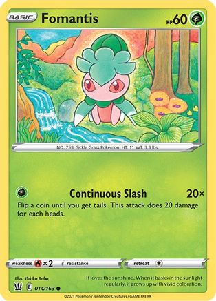 Fomantis (014/163) - SBS  - Common - Reverse Holofoil