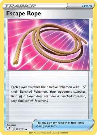 Escape Rope (125/163) - SBS  - Uncommon - Reverse Holofoil