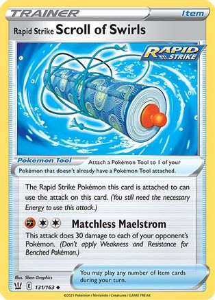 Rapid Strike Scroll of Swirls (131/163) - SBS  - Uncommon - Reverse Holofoil