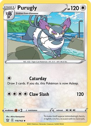 Purugly (116/163) - SBS  - Uncommon - Reverse Holofoil