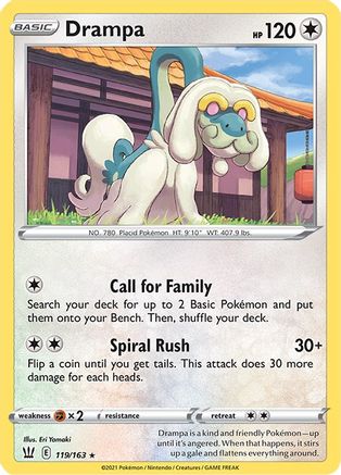 Drampa (119/163) - SBS  - Rare - Reverse Holofoil