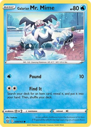 Galarian Mr. Mime (034/163) - SBS  - Common