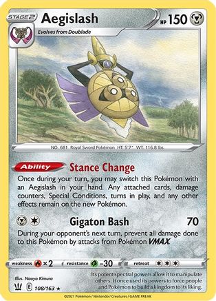 Aegislash (108) (108/163) - SBS  - Rare - Reverse Holofoil